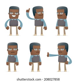 set of teacher character in different interactive  poses