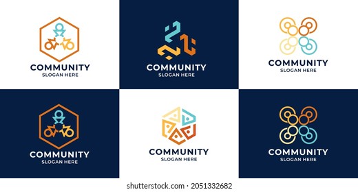 set of team logo collection or community logo