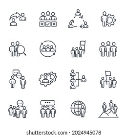 set of Team Work elements symbol template for graphic and web design collection logo vector illustration - Shutterstock ID 2024945078