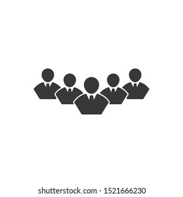 Set of teamwork and leadership business man logo template vector icon illustration design 