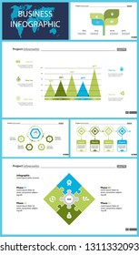 Set of teamwork and statistics concept infographic charts. Business diagrams for presentation slide templates. For corporate report, advertising, banner and brochure design.