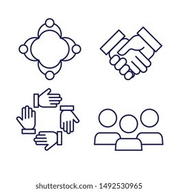 set of teamwork strategy with users information