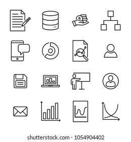 Set of teamwork thin line icons. High quality pictograms of management. Modern outline style icons collection. 