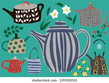 set of teapot