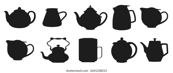 Set of teapot vector illustration