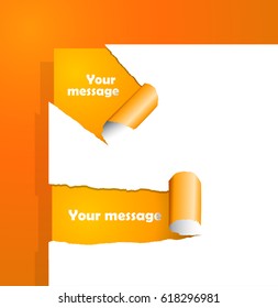 Set of teared paper with place for your own text.