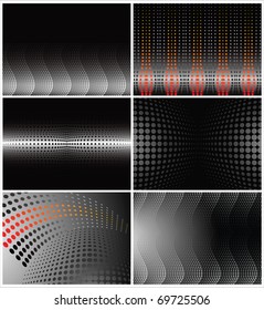 Set of tech background