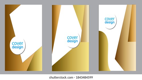 Set von technisch-bunten Postern. Trendy Vertikale Banner Design mit weißer Form. Verkaufsbroschüren. Urlaubswerbung. Technische Hintergründe.