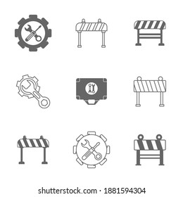 Set of Technical icon vector, Engineering simple icon template, Creative Setting icon design, Illustration