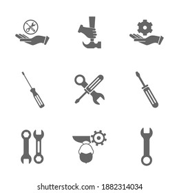 Set of Technical icon vector, Engineering simple icon template, Creative Setting icon design, Illustration