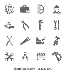 Set of Technical icon vector, Engineering simple icon template, Creative Setting icon design, Illustration