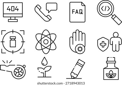 Set of Technical and Science Icons