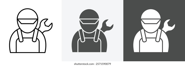 Set of Technician icons set vector art