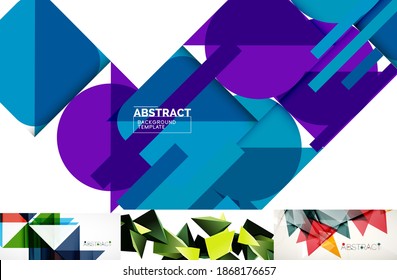 Set of techno backgrounds. Internet concepts. Vector illustration for covers, banners, flyers and posters and other designs