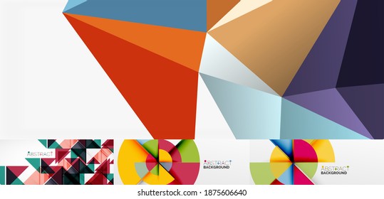 Set of techno backgrounds. Internet concepts. Vector illustration for covers, banners, flyers and posters and other designs