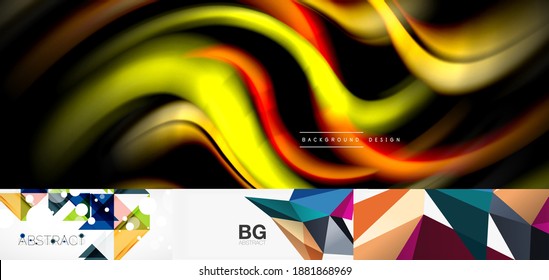 Set of techno backgrounds. Internet concepts. Vector illustration for covers, banners, flyers and posters and other designs