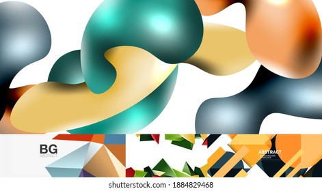 Set of techno backgrounds. Internet concepts. Vector illustration for covers, banners, flyers and posters and other designs