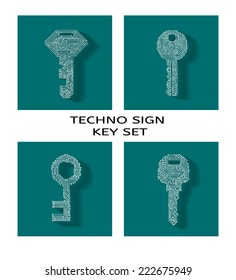 set of techno key 