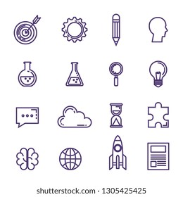set of technological innovation icons