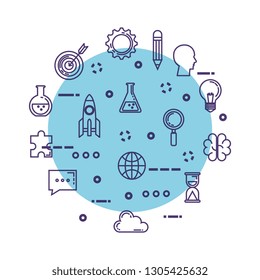 set of technological innovation icons