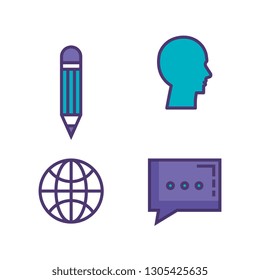set of technological innovation icons
