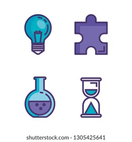 set of technological innovation icons