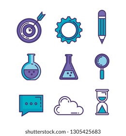 set of technological innovation icons