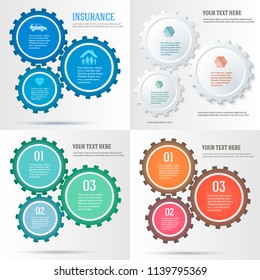 Set technology abstract design element on white background. Vector illustration eps 10. Can use for business brochure layout, web banner design, coverpage magazine, flyer template, advertising booklet