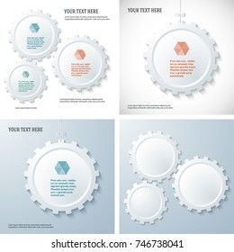 Set Technology abstract design element on white background. Vector illustration eps 10. Can use for business brochure layout, web banner design, coverpage magazine, flyer template, advertising booklet
