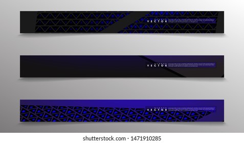 Set technology  of banner vectors with glowing blue light. suitable for any background. blank space for your text
