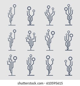 Set of technology elements.