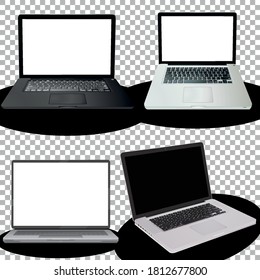 Conjunto de gadgets de tecnología en la ilustración de fondo transparente