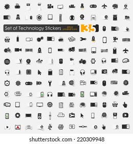 Set of technology icons