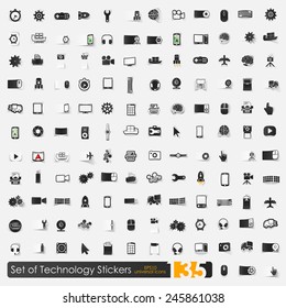 Set of technology icons