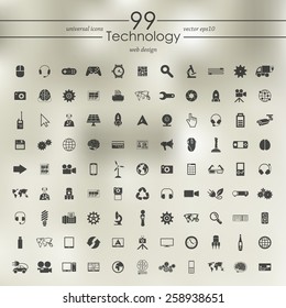 Set of technology icons