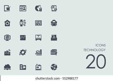 Set of technology icons