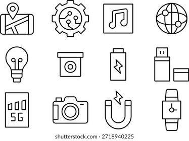 Conjunto de iconos de Tecnología para el diseñador