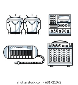 set technology music elements to lay music