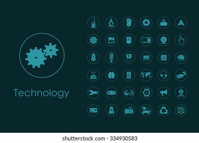 It is a set of technology simple web icons