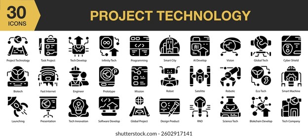 Set of Technology Solid Icons