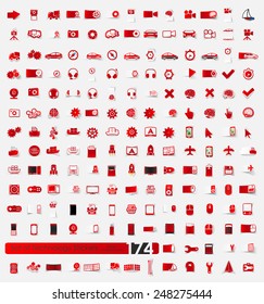 Set of technology stickers
