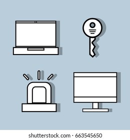 set technology tools communication concept