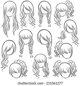 Hairstyles Drawing Images Stock Photos Vectors Shutterstock