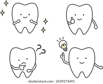 
Un conjunto de personajes dentales posando para preocupaciones e inspiración.