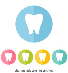 Set of teeth icons isolated on white