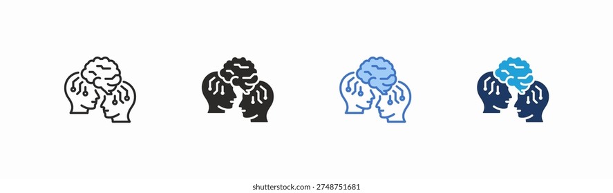 Set of telepath icon collection in multiple style. Icon suitable for web and mobile application