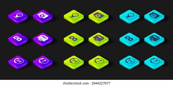 Set Telephone 24 hours support, Question and Answer, Computer monitor help, Browser setting and Location with clock icon. Vector