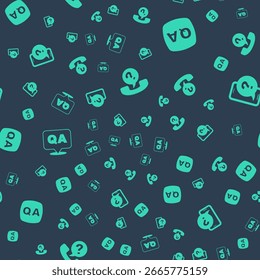 Establecer teléfono 24 horas de Asistencia, pregunta y respuesta, y en el patrón sin fisuras. Vector