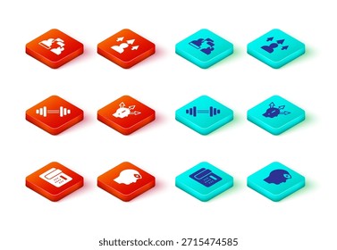 Set Teléfono 24 horas de Asistencia, hombre con tercer ojo, mancuerna, base del equipo del proyecto, desarrollo frontal y dos sentado hablando icono. Vector