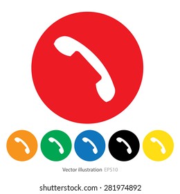 Set of telephone icon.